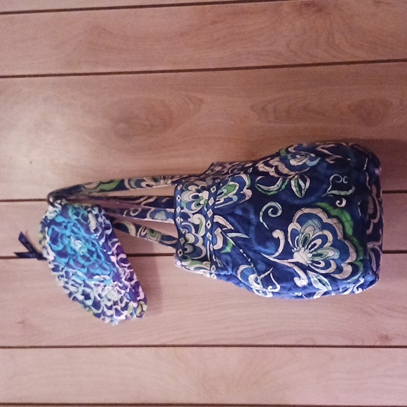 Vera Bradley Bags Vera Bradleys Blue Floral Bag And Pouch Poshmark